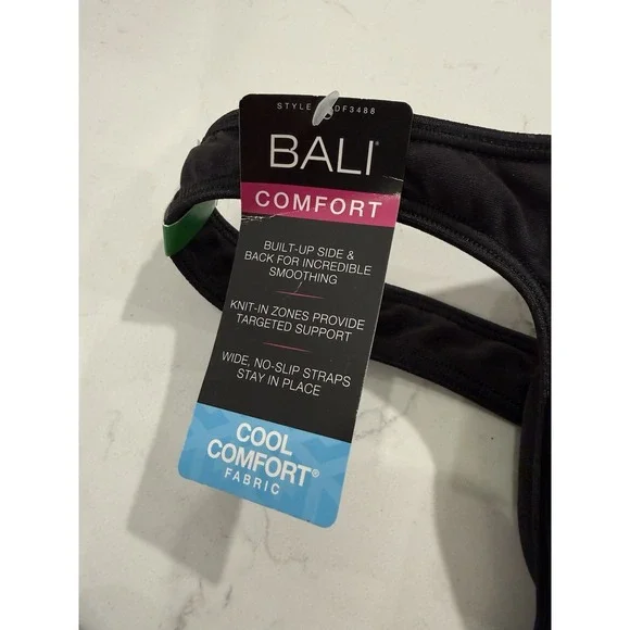 Bali Comfort Cool Comfort Flex Fit Wireless Bra Sz Large Hook & Eye Closure NWT - Picture 2 of 10
